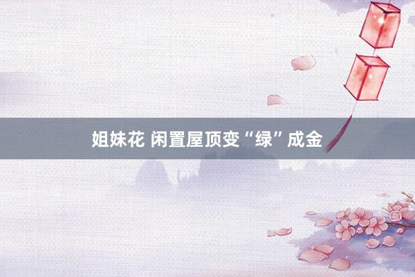 姐妹花 闲置屋顶变“绿”成金