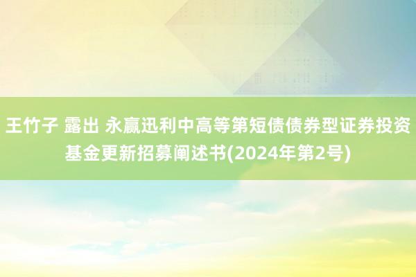 王竹子 露出 永赢迅利中高等第短债债券型证券投资基金更新招募阐述书(2024年第2号)