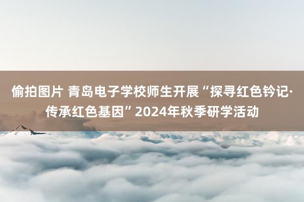 偷拍图片 青岛电子学校师生开展“探寻红色钤记·传承红色基因”2024年秋季研学活动