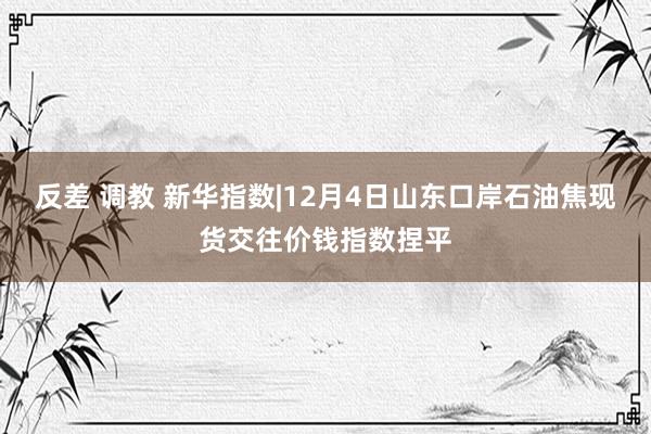 反差 调教 新华指数|12月4日山东口岸石油焦现货交往价钱指数捏平