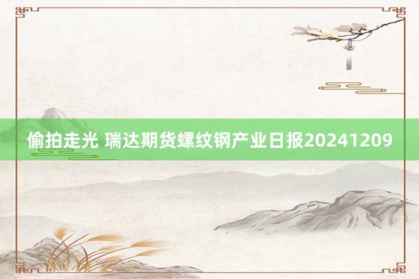 偷拍走光 瑞达期货螺纹钢产业日报20241209