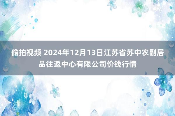 偷拍视频 2024年12月13日江苏省苏中农副居品往返中心有限公司价钱行情