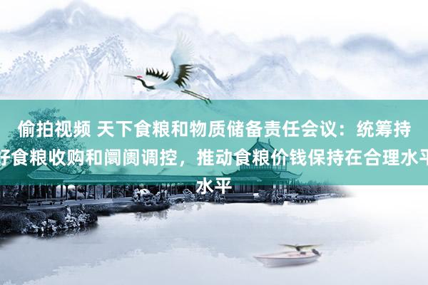 偷拍视频 天下食粮和物质储备责任会议：统筹持好食粮收购和阛阓调控，推动食粮价钱保持在合理水平