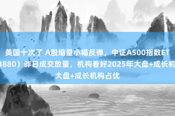 美国十次了 A股缩量小幅反弹，中证A500指数ETF（563880）昨日成交放量，机构看好2025年大盘+成长机构占优