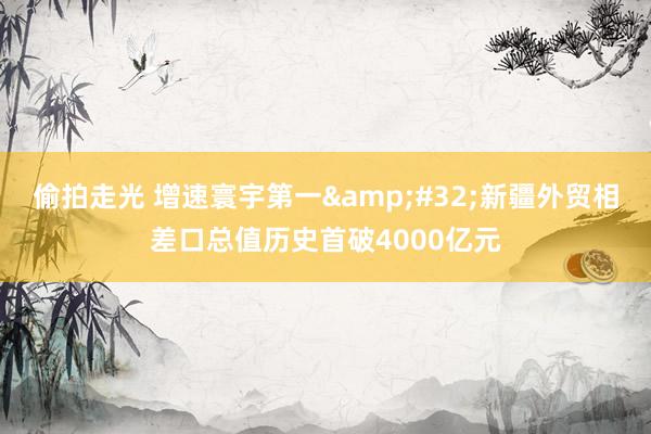 偷拍走光 增速寰宇第一&#32;新疆外贸相差口总值历史首破4000亿元