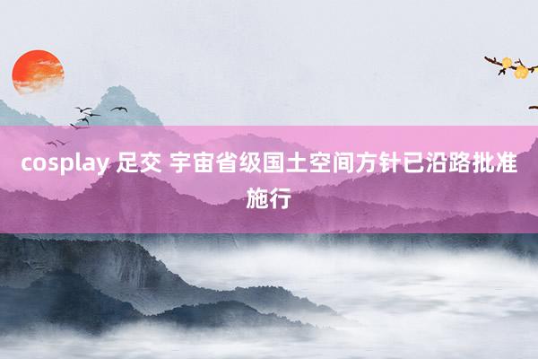 cosplay 足交 宇宙省级国土空间方针已沿路批准施行
