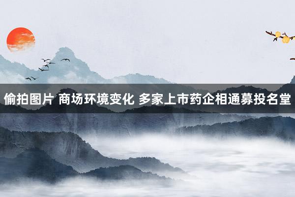 偷拍图片 商场环境变化 多家上市药企相通募投名堂