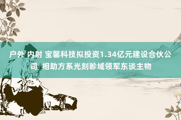 户外 内射 宝馨科技拟投资1.34亿元建设合伙公司  相助方系光刻畛域领军东谈主物