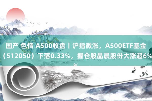 国产 色情 A500收盘丨沪指微涨，A500ETF基金（512050）下落0.33%，握仓股晶晨股份大涨超6%