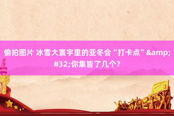偷拍图片 冰雪大寰宇里的亚冬会“打卡点”&#32;你集皆了几个？