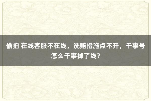 偷拍 在线客服不在线，洗赔措施点不开，干事号怎么干事掉了线？