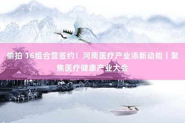 偷拍 16组合营签约！河南医疗产业添新动能丨聚焦医疗健康产业大会