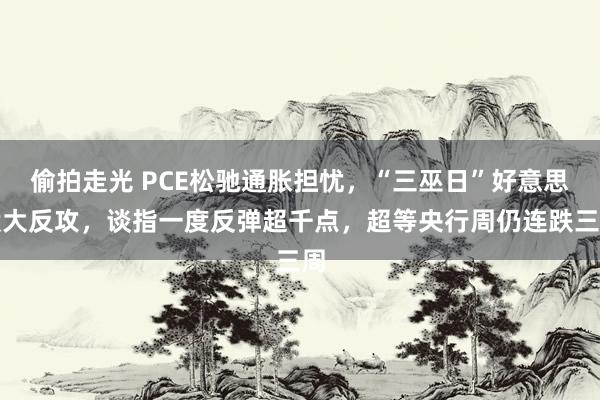 偷拍走光 PCE松驰通胀担忧，“三巫日”好意思股大反攻，谈指一度反弹超千点，超等央行周仍连跌三周