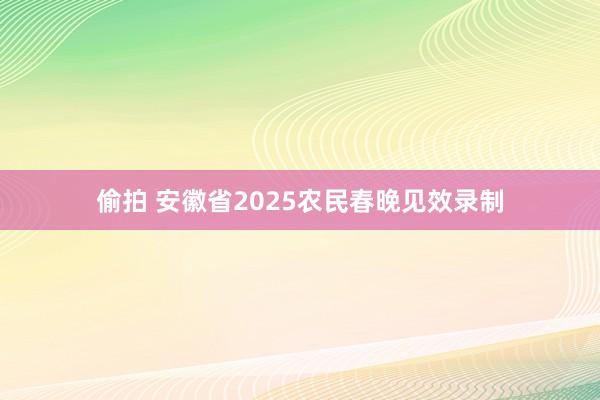 偷拍 安徽省2025农民春晚见效录制