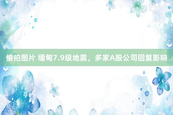 偷拍图片 缅甸7.9级地震，多家A股公司回复影响