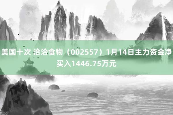 美国十次 洽洽食物（002557）1月14日主力资金净买入1446.75万元