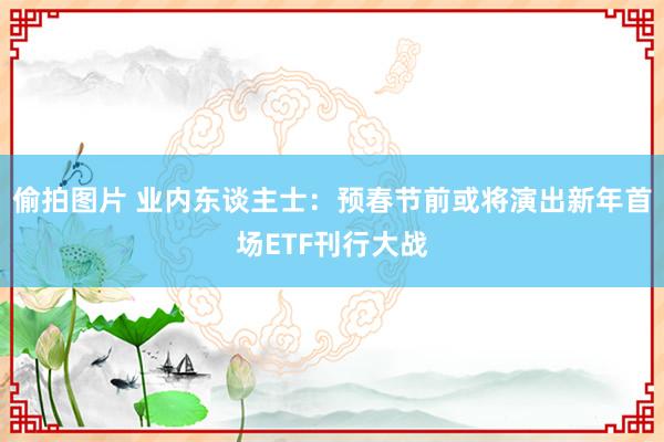 偷拍图片 业内东谈主士：预春节前或将演出新年首场ETF刊行大战