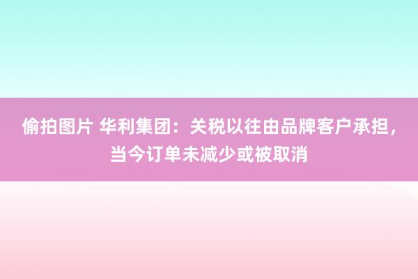 偷拍图片 华利集团：关税以往由品牌客户承担，当今订单未减少或被取消
