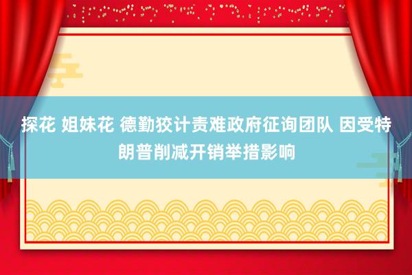探花 姐妹花 德勤狡计责难政府征询团队 因受特朗普削减开销举措影响