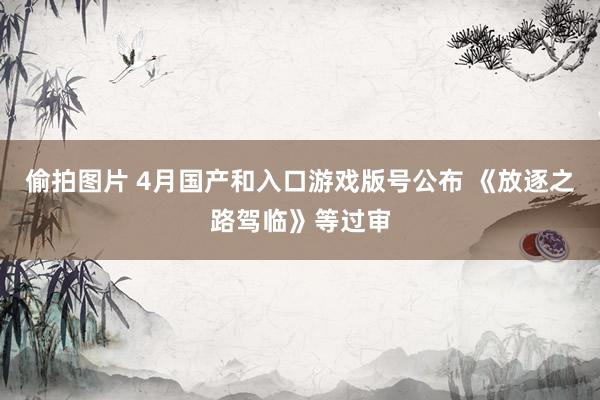 偷拍图片 4月国产和入口游戏版号公布 《放逐之路驾临》等过审
