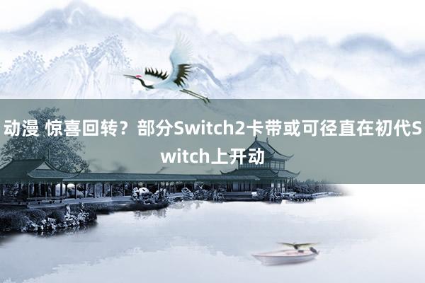 动漫 惊喜回转？部分Switch2卡带或可径直在初代Switch上开动