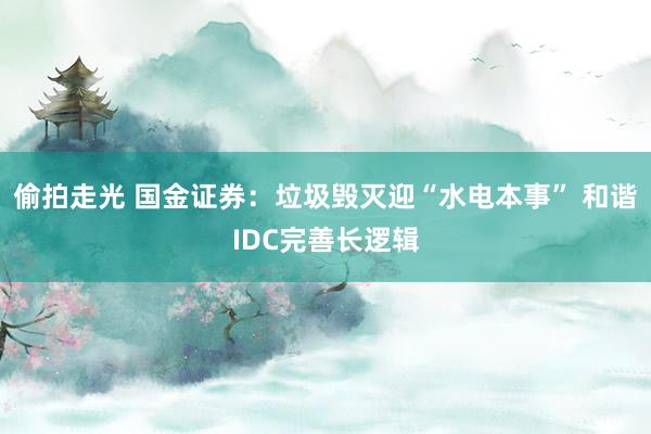偷拍走光 国金证券：垃圾毁灭迎“水电本事” 和谐IDC完善长逻辑