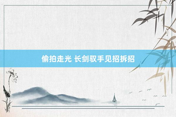 偷拍走光 长剑驭手见招拆招